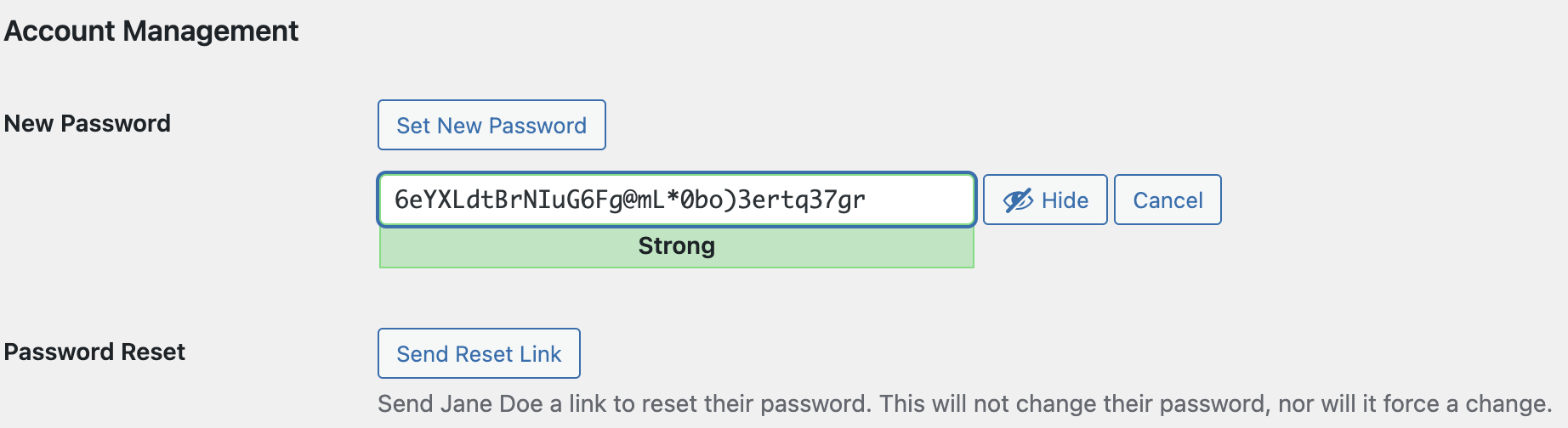Change password