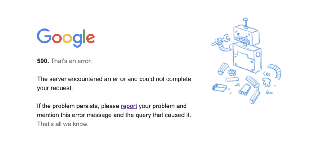 500 error internal server