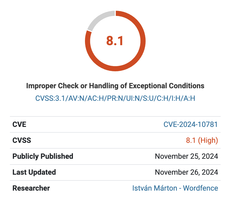 Missing empty value check CVSS score