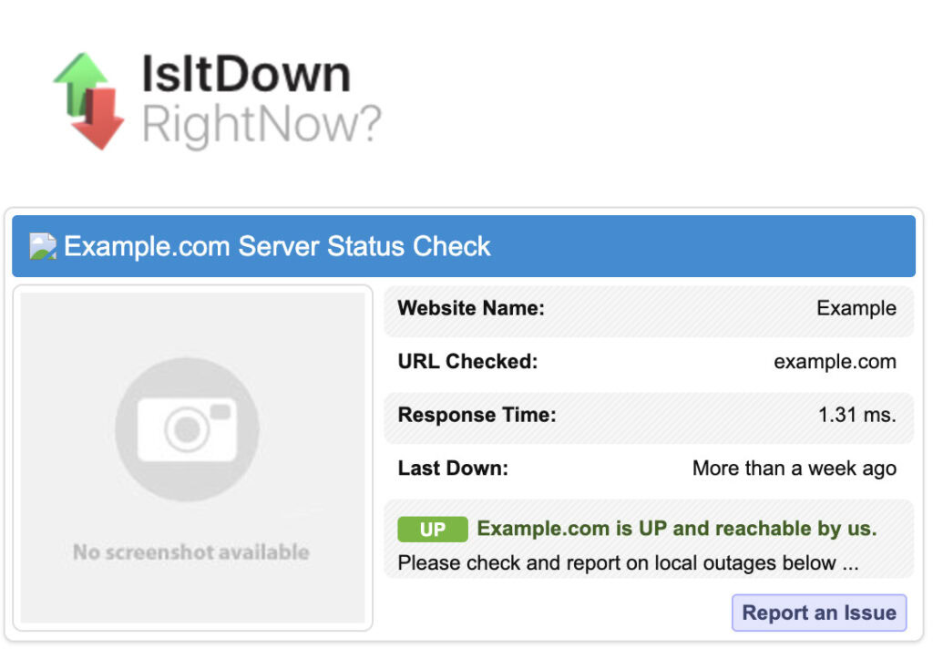 Is it down right now interface