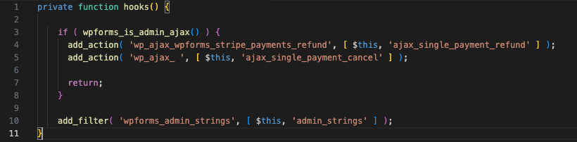 Vulnerable code