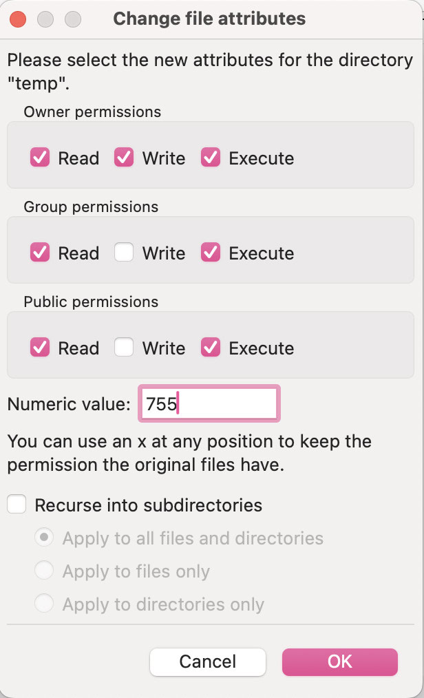 File permissions