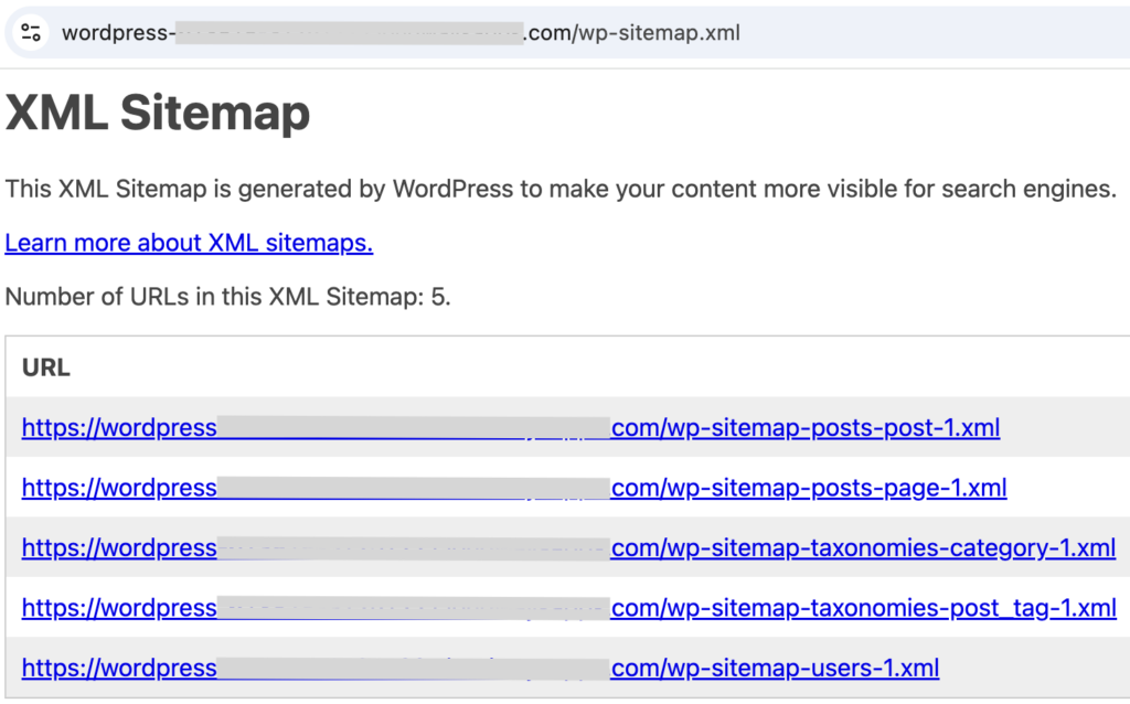 wordpress sitemap