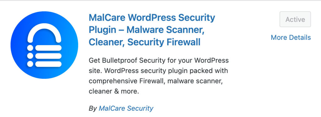 Malcare plugin install