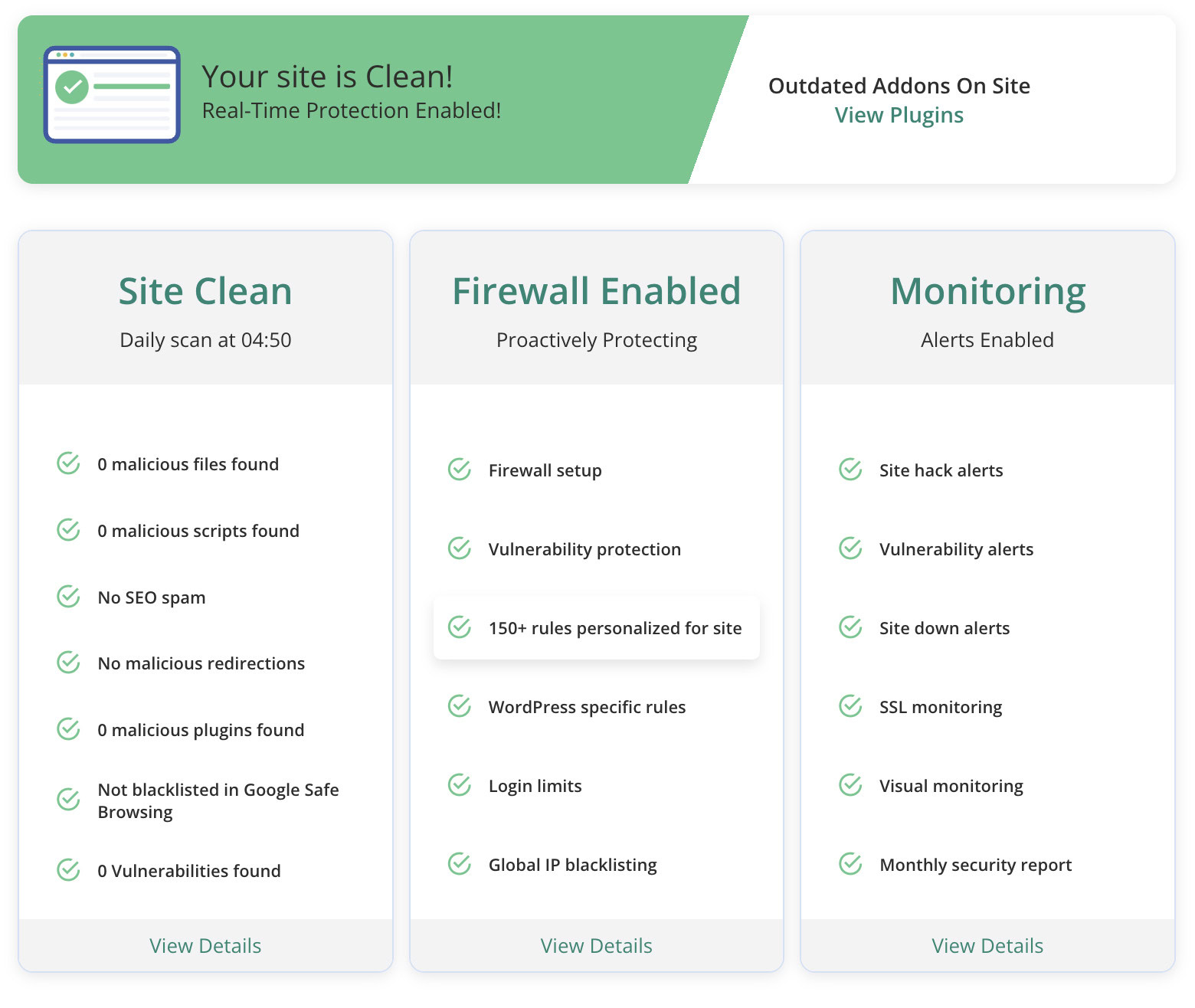 Malcare clean site