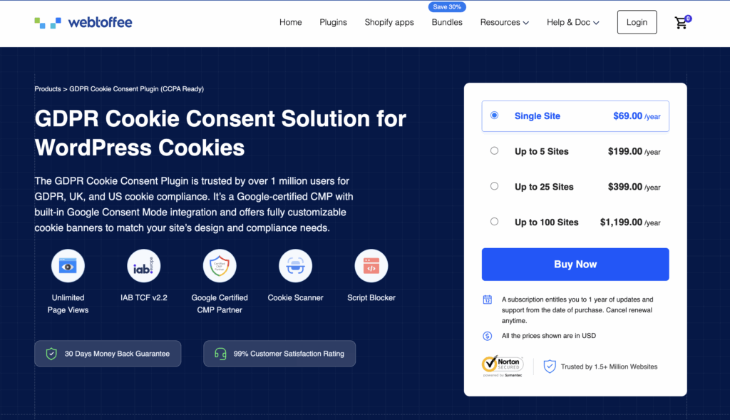GDPR Cookie Consent banner preview