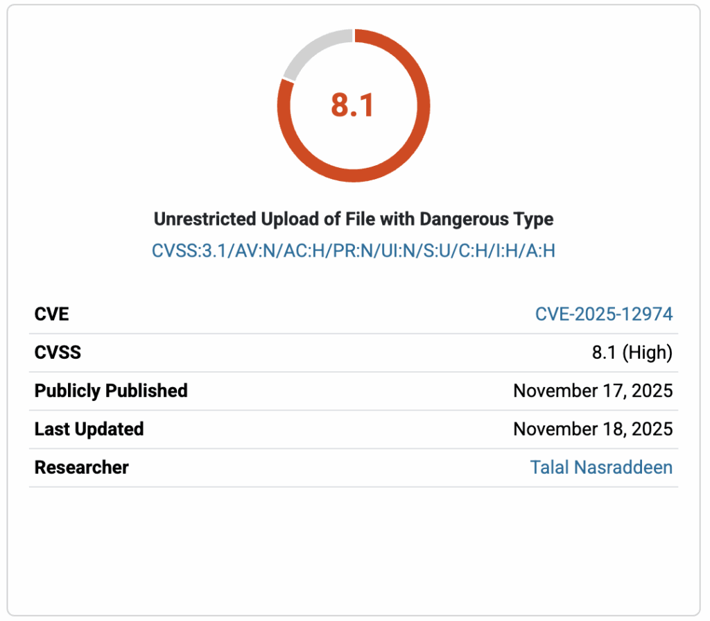 Gravity forms vuln CVSS score