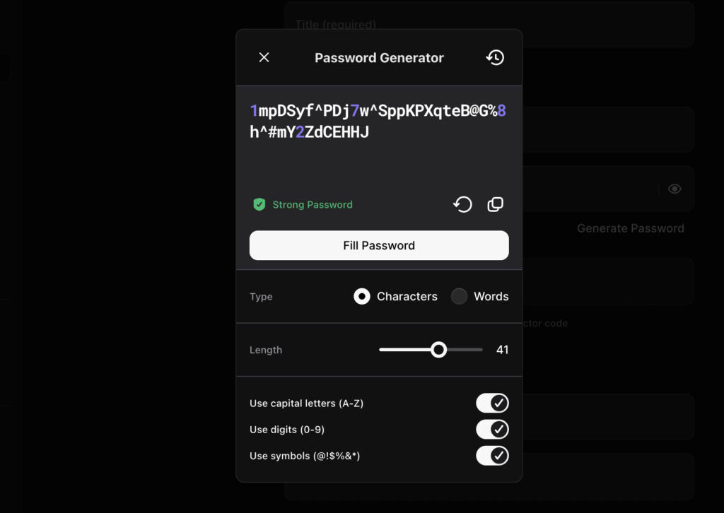 NordPass password generator