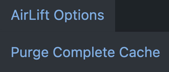 Purge all Cache Airlift