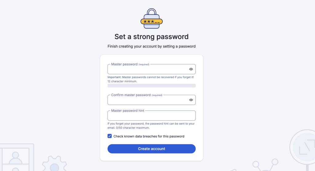 create a strong password