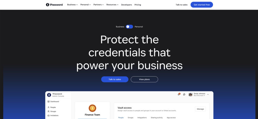 1password homepage