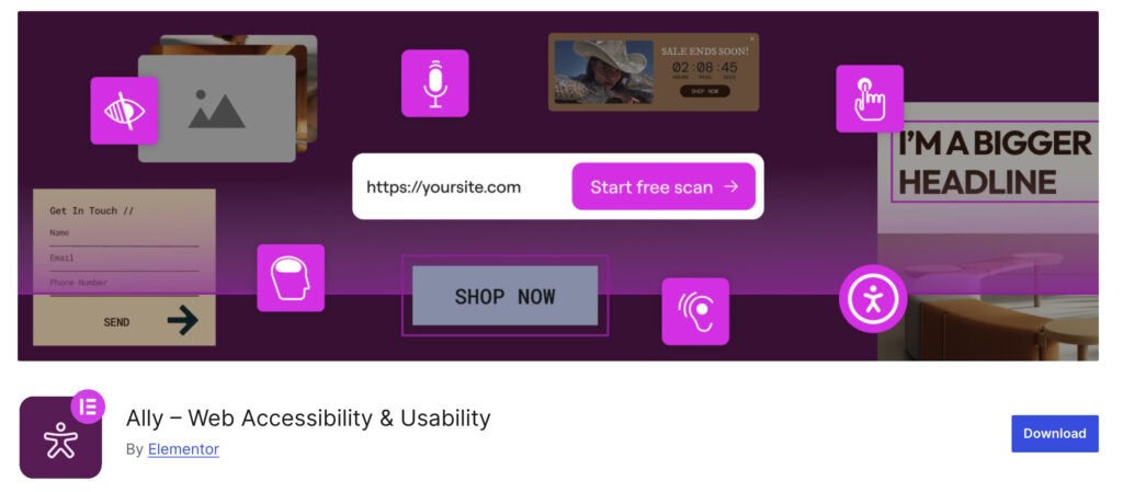 Ally – Web Accessibility & Usability WP repo