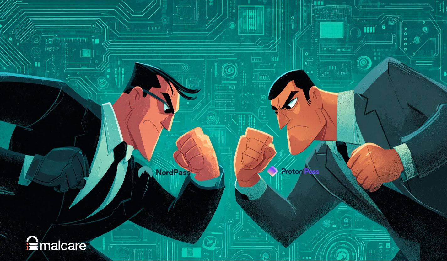 NordPass and Proton Pass password managers shown side by side