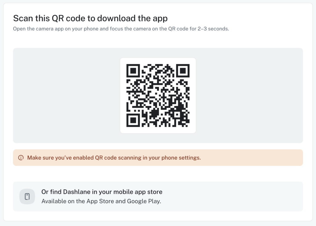 Dashlane mobile app