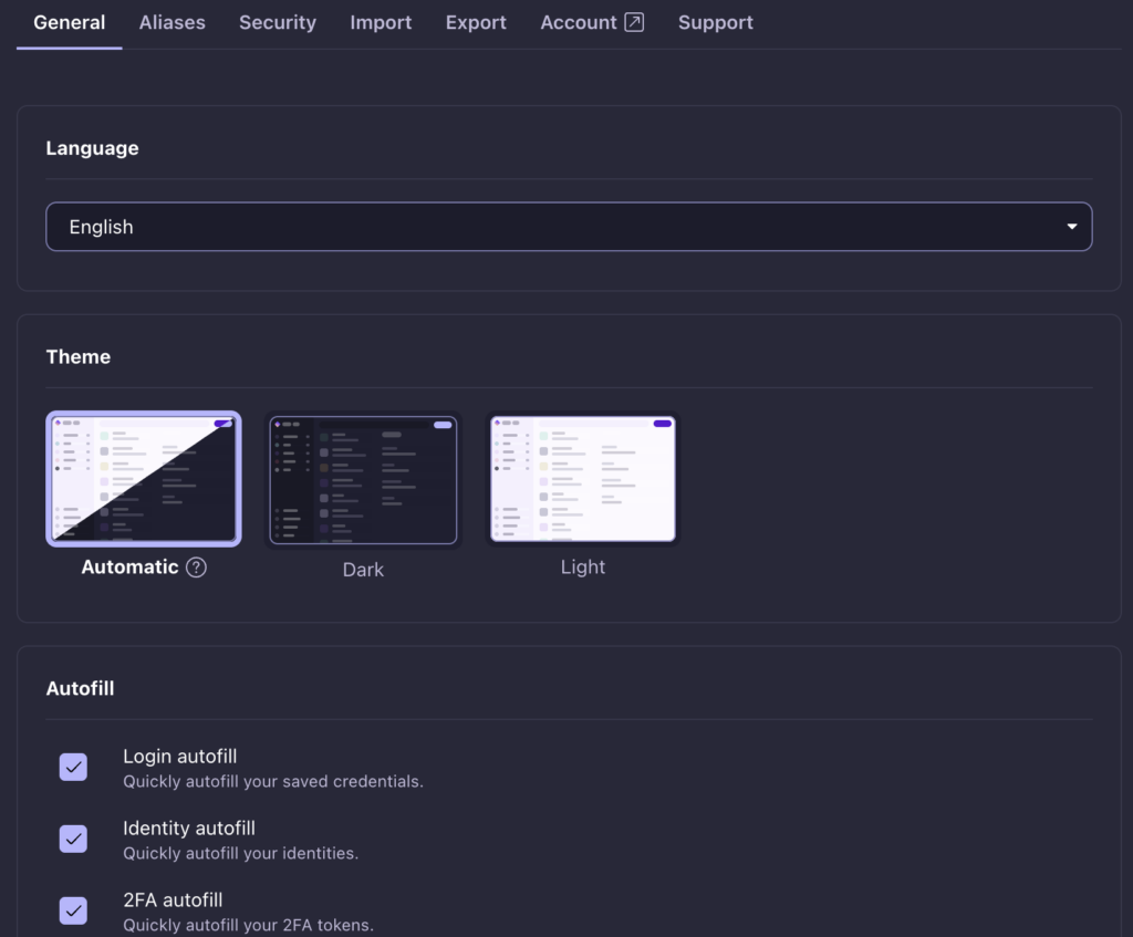 proton pass interface