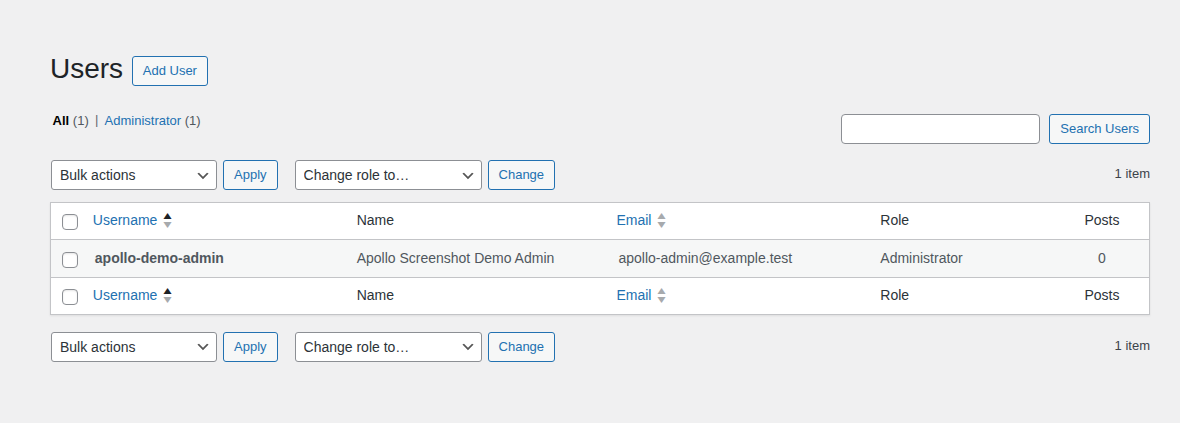 WordPress users table for reviewing administrator accounts after suspected RCE