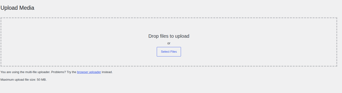WordPress Media Add New uploader tied to uploads folder errors