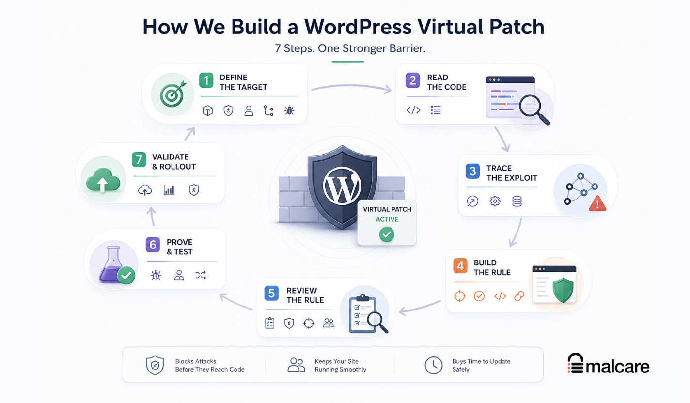 How MalCare builds a WordPress virtual patch