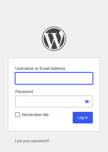 Standard WordPress login form shown at a custom login route