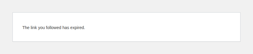WordPress expired link error after an invalid nonce