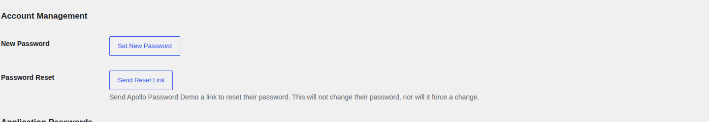 WordPress admin screen for changing another user's password