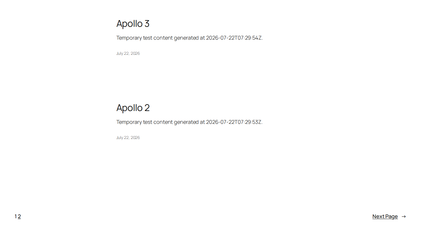 WordPress Blog page pagination showing more posts on later pages