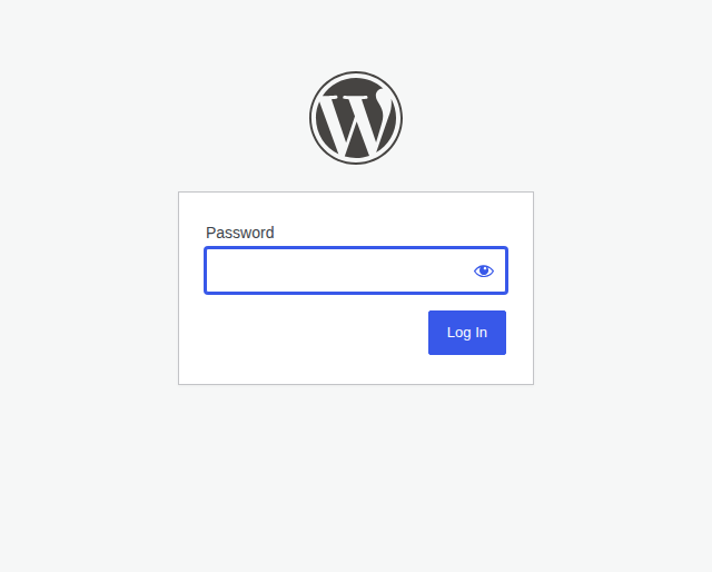 Logged-out frontend password gate from a whole-site protection plugin