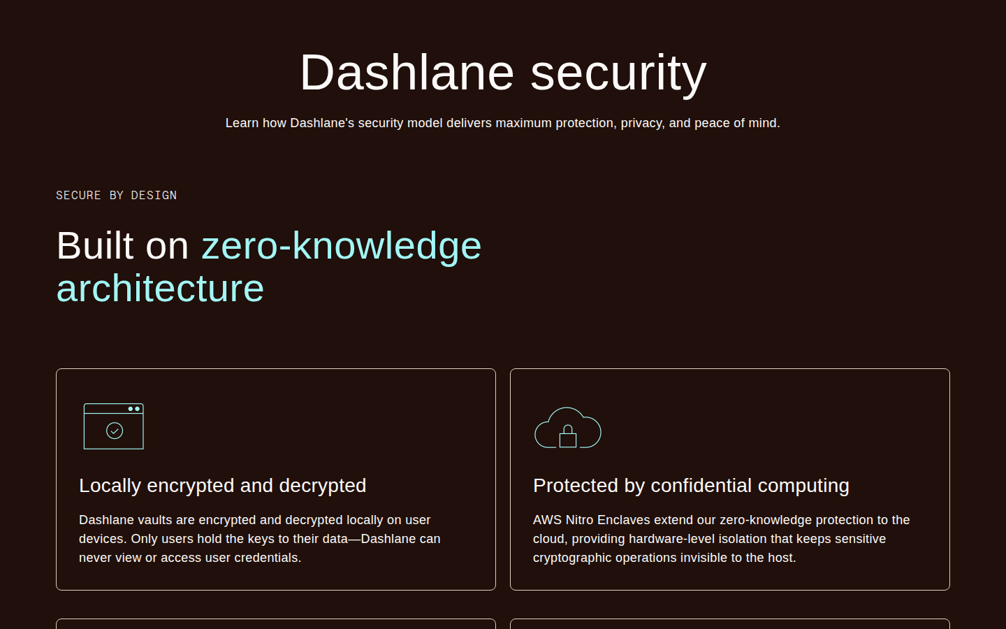 Dashlane zero-knowledge security architecture