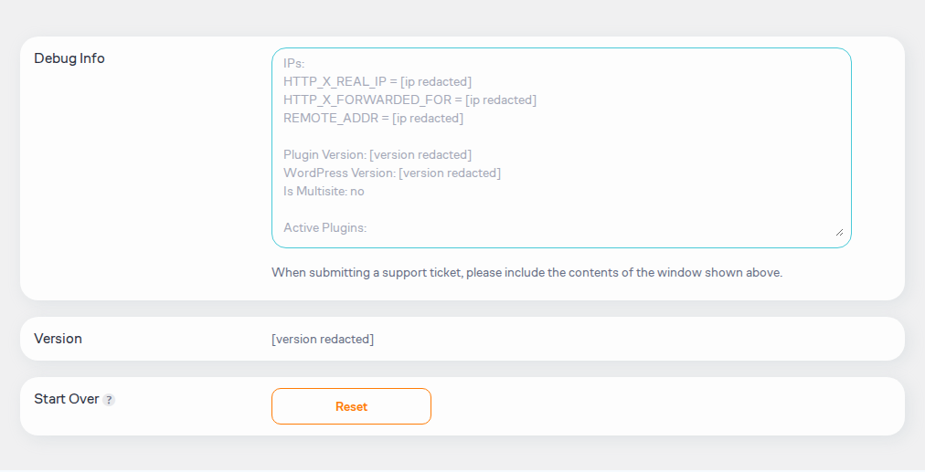 Login limiter debug screen with route and environment context