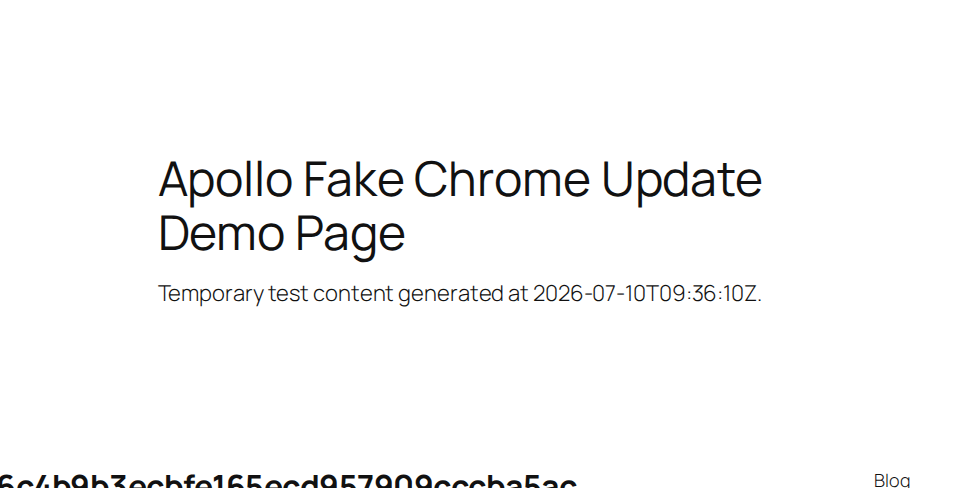Clean logged-out WordPress frontend page for post-cleanup retesting