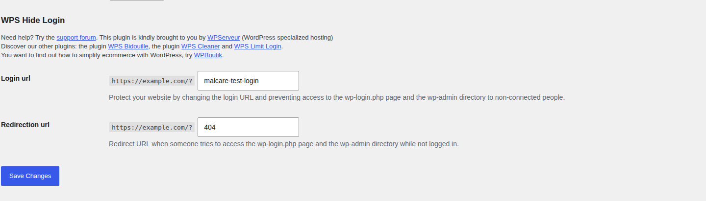 Configured login slug that should be saved privately
