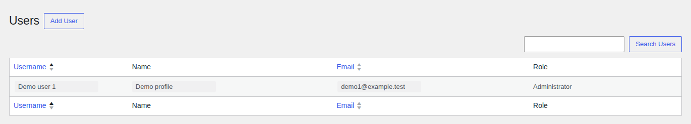WordPress users role column showing capability context separate from nonce checks