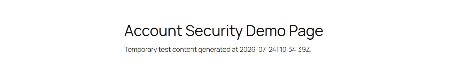 Frontend account page loaded over HTTPS