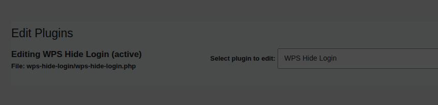 WPS Hide Login plugin folder and file name for recovery