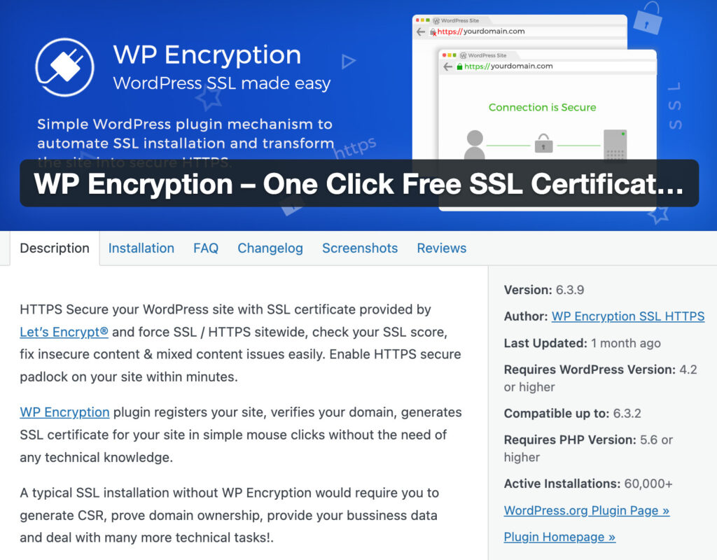 WP Encryption Homepage