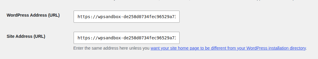 WordPress General Settings showing HTTPS in both URL fields
